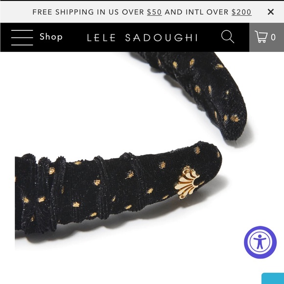 Lele Sadoughi Jet Dot Kelly Headbsnd - Picture 4 of 5